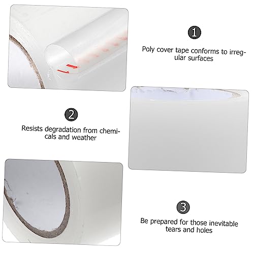 NUOBESTY fita adesiva fita de filme de efeito estufa politúnel fita UV fita transparente reparar fit