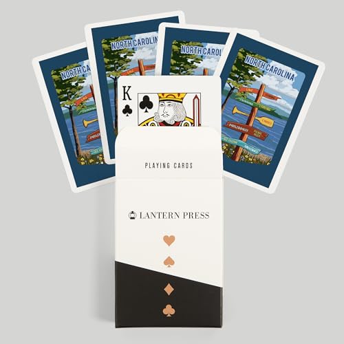 Lantern Press Naipes North Carolina, 52 cartas póker miniatura 6