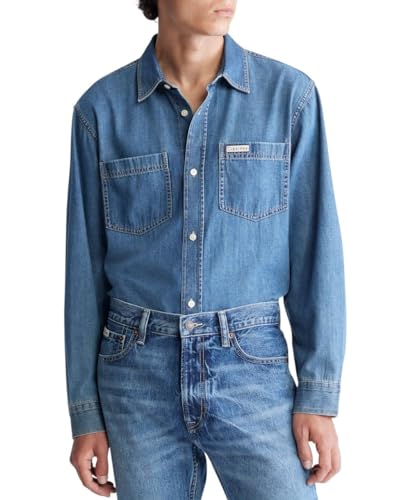 Calvin Klein Men's Long Sleeve Classic Denim Shirt