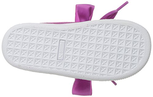 Puma Baby Girls Suede Heart Sneaker, Rose Violet White, 7 Infant4