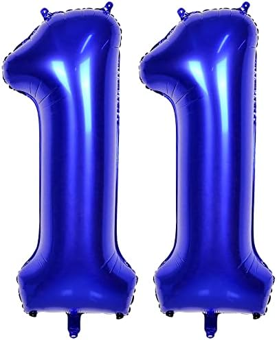 Navy Blue Number 10 Balloons, 40 Inch Navy Blue Helium Foil Number 10 Balloons, Large Number Age Balloon Self Inflating for Boys Girls 10th Birthday Wedding Anniversary Party Decorations(Digital 10)