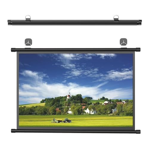 Pantalla de proyección manual 72" 16:9 para cine en casa