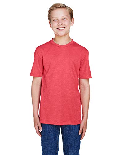 Team 365 Youth Sonic Heather Performance T-Shirt XL SP RED HEATHER