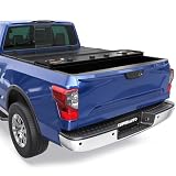 KUIPERAUTO 5.6 FT Aluminum Quad Hard Compatible for 2004-2015 Nissan Titan (w/o Titan Box) Truck Bed Tonneau Cover | Fleetside Bed On Top 67.2 inch