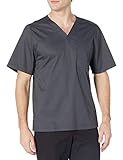 Cherokee Scrubs Men's Luxe V-Neck Top, Pewter, Large