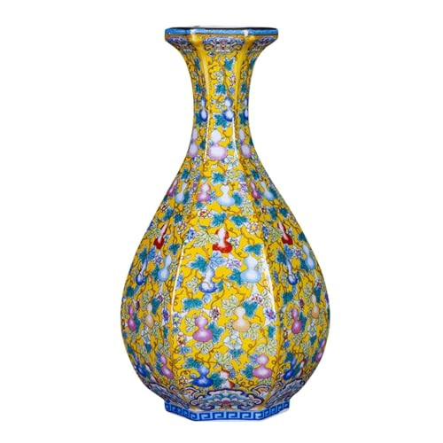 Vase de fleurs de style chinois en céramique haut de gamme faite main