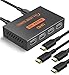 Splitter HDMI 1 in 4 Out, Sdoppiatore HDMI 1 ingresso 4 uscite Supporta 3D 4K UHD 1080P, HDMI Splitter 4K Duplicato Solamente, Duplicatore HDMI per PS4/5 Xbox Roku Lettore Blu-Ray HDTV ecc