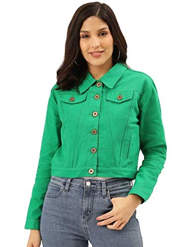 style quotient Women's Blue Denim Solid Regular Jackets-picture-26