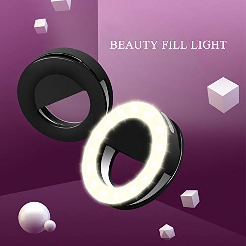 Sangmei Selfie portátil L-ED Light Ring Flash de preenchimento de câmera para celular Universal (ros