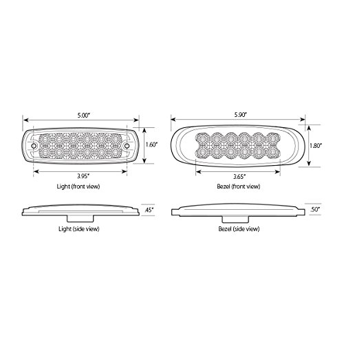 Grand General 12-LED Amber Spyder Marker Light - Ultra Thin Matrix Style With Chrome Bezel, Clear Lens - View #11