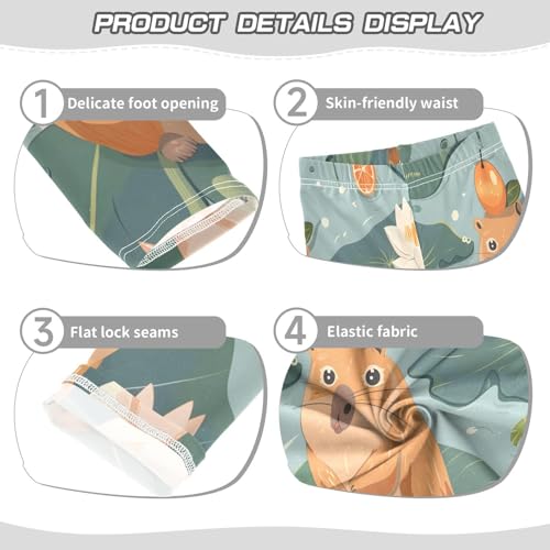 Bolaz Toddler Girls Leggings Printed Yoga Pants Leggings Cute Capybara for Kids3