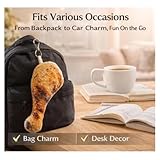 KIMISS 3D Hühnerbein Kissen Plüschtier, 20cm Simulation Lebensmittel Hühnerbein Plüschtier Chicken Wing Drumstick Fried Kissen Kissen Weicher Überwurf Kissen Home Decor (Wie Gezeigt)