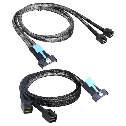 Cable PCIE Gen5 MCIO 8i a SFF-8087 con Curva a la Izquierda para Servidor 5