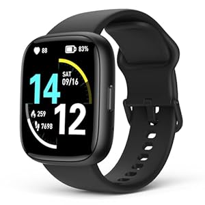 2024 Smart Watch for Men with Bluetooth Call, Alexa Built-in 1.83′ HD DIY Dial with Heart Rate, Blood Oxygen, Sleep, 100 Sport Modes Activity Fitness Tracker, Smartwatch for Android iOS, Black