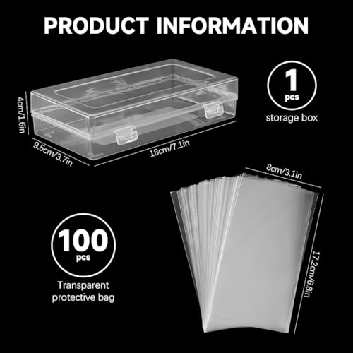 Image of Zibuyu Cash Box with 100 Clear Note Sleeves for Currency Album Storage