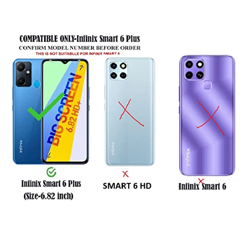 Image of COVERBLACK Rubber Silicone Back Cover for Infinix Smart 6 Plus - Transparent