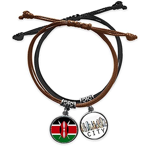 Bracelet Kenya ajustable en cuir fin fini les bijoux fragiles qui cassent Sidi