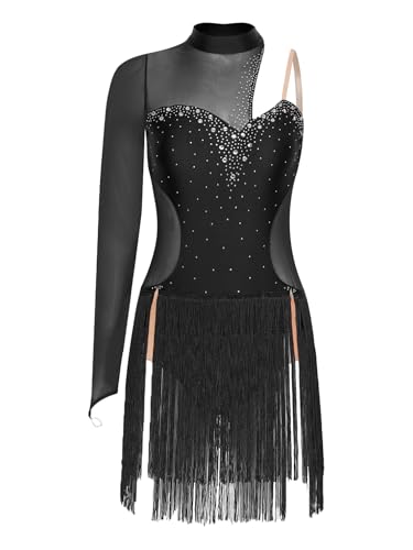Robe de danse lyrique haut de gamme à strass renvena pour compétition