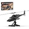 Bell 222 Helicopter Model for Adults, 1039 Pcs Helicopter Building Block Kits to Build for Boys, Ideal for Military Enthusiasts