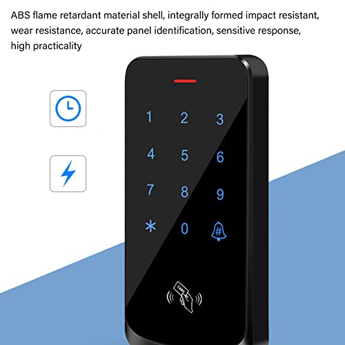 Teclado de controle de acesso, painel de controle de acesso sem fio à prova de impacto com luz de fu