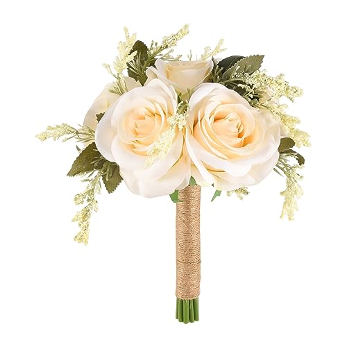Clickinline Bridal Bouquets for Wedding - Artificial Rose Flower Bouquet for Bride, Bridesmaid and Flower Girl