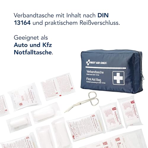 Verbandtasche First Aid Only Kfz DIN 13164 für Auto und Motorrad