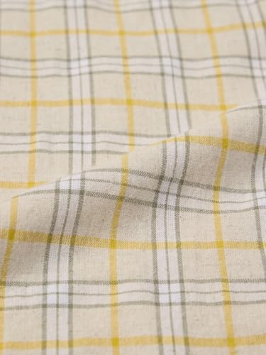 Image of The Souled Store: Blue Sails Men and Boys Long Sleeve Collared Neck Button Front Blue and Cream Checked Embroidered Regular Fit Cotton Linen Shirt