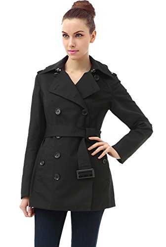 black short trench coat womens