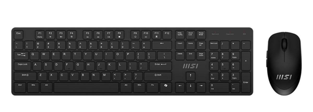 MSI GG FORGE K200 W COMBO TR 2.4GHz WIRELESS, 600mAH Lithium battery. Mouse; Pixart Optical Sensor, 1600 DPI