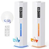 Yutogen 加湿器 大容量 9L 【2025新機能 自動首振り＆加熱ミスト】 最大加湿量700ml/h 加熱 超音波式 ハイブリッド加湿器 多重除菌 空気浄化 アロマ対応 上から給水 お手入れ簡単 1～24時間切タイマー 静音 ミスト量3段階調節 恒湿機能 乾燥対策 保湿 UV除菌 チャイルドロック機能搭載 事務所/病院/美容院/家庭用 おしゃれ 水漏れ防止 空焚き防止 リモコン付き