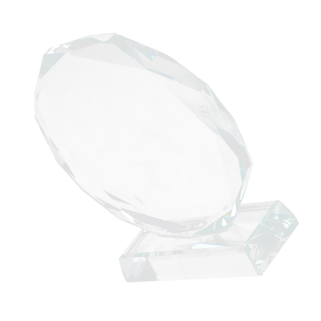 Kisangel Crystal Award Trophy Blank Award for Contests Elegant Recognition Plaque DIY Photo Frame Decor
