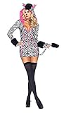 Leg Avenue Women's Savanna Zebra Costume, Black/White, Small