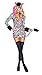 Leg Avenue Women's Savanna Zebra Costume, Black/White, Small