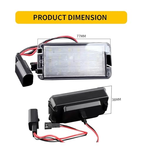 Luz matrícula coche LED para viajar de noche seguro en tu Seat Córdoba o Altea 5