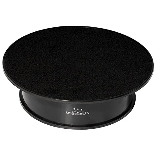 Soporte giratorio motorizado para joyas, diseño con parte superior de terciopelo, color...