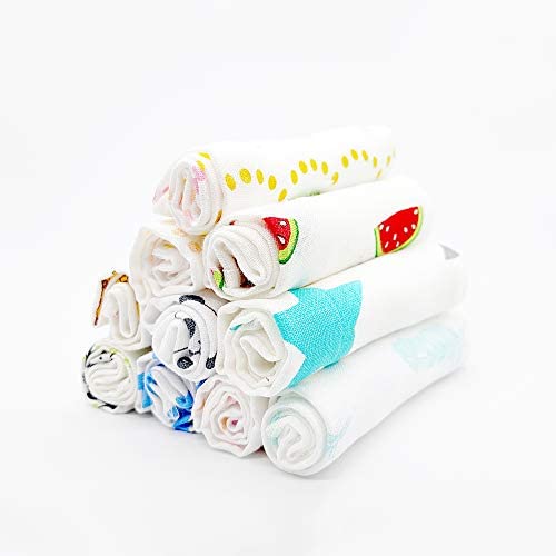 Bright Décor Muslin Cotton Napkin (Set Of 10, Multicolour) 1