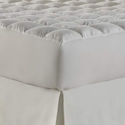 Magic Loft by Perfect Fit | Down Alternative Overstuffed Hypoallergenic Mattress Pad/Topper, 200 Threadcount (Twin XL)