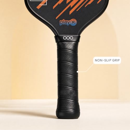 Image of playR Professional Pickle Ball Paddle Essentials 16mm - Fiberglass PP Honeycomb Core Racket, Non-Slip PU Grip, Easy Control, Strong Edge Pickleball Paddles for Outdoor Game Set for Kids & Adults