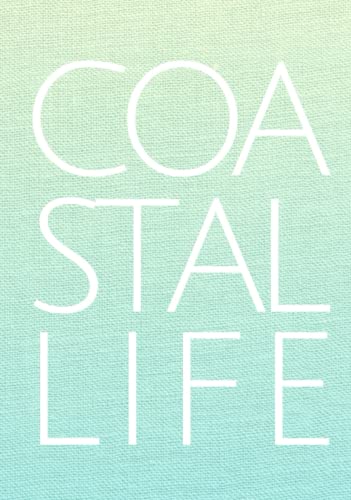Coastal Life: Ombre Linen Decor Book for Coffee Table, Shelves and Ottoman | Visual Statement Piece for Interior Design and Home Staging image 2