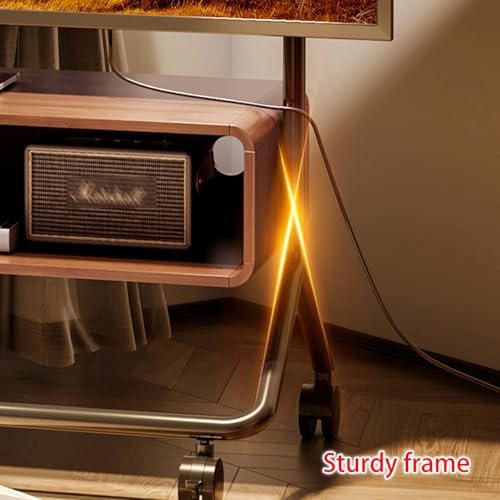 Soporte móvil para TV con ruedas, ajustable en altura miniatura 6