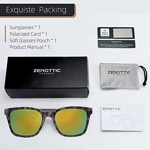 Image of ZENOTTIC Polarized Sunglasses for Men UV400 Protection Square Sun Glasses