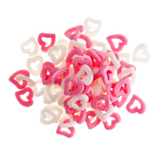 dekora – Sprinkles de Azúcar en Forma de Corazón Rosa y Blanco, Decoración Comestible con Colorantes Naturales – Sin Gluten y Sin Lactosa – Ideal San Valentín – 100 g
