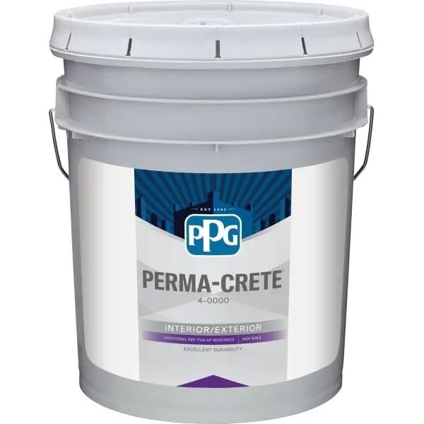 PPG Perma-Crete PLEX-Seal WB Clear Sealer - Water-Based Acrylic Interior/Exterior Sealer for Concrete & Masonry Surfaces - 5 Gallon - Satin