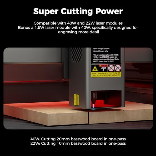 Image of Creality Falcon2 Pro 40W Laser Engraver-Desktop Diode 240000mW Output with Integrated Enclosure, Camera&Air Assist for Batch Process, 600mm /s, Laser Cutter and Engraver Machine for Wood /Acrylic