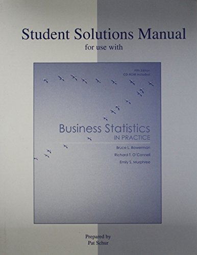 Student Solutions Manual for Use with Business ... 0073325945 Book Cover