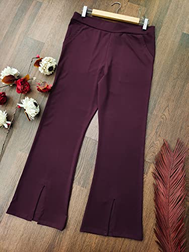 Image of Leriya Fashion Women's Western Trouser Pant | Solid Stretchy Lycra Tapered Trousers with 2 Front Pockets | Regular Fit Trouser for Professionals | Casual | Wear for Ladies
