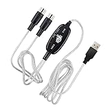 BESPORTBLE Midi to USB 音楽編集コード キーボードコネクター 電子楽器用 高性能ミディアダプター 音楽スタジオ対応