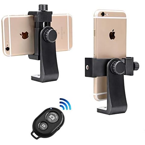 Smartphone Tripod Mount Holder with Remote 360 Rotation Phone Holder Compatible with iPhone 11 Pro Xs Max XR X 8 7 6 6s plus Samsung Nexus Cover