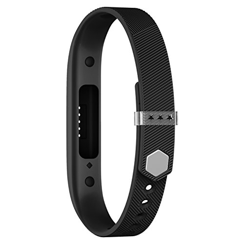 Image of Compatible with Fitbit Flex 2 Bands, Adjustable Replacement Sports Classic Silicon Bracelet Wristband, Black Accessories with Fastener Clasp Strap, Large