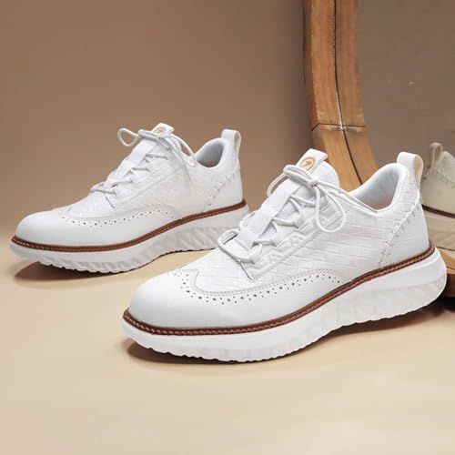 Image of Men's Casual Dress Oxfords Shoes Fashion Business Shoes Wide Feet Lace-up Shoes for Business Office Wedding